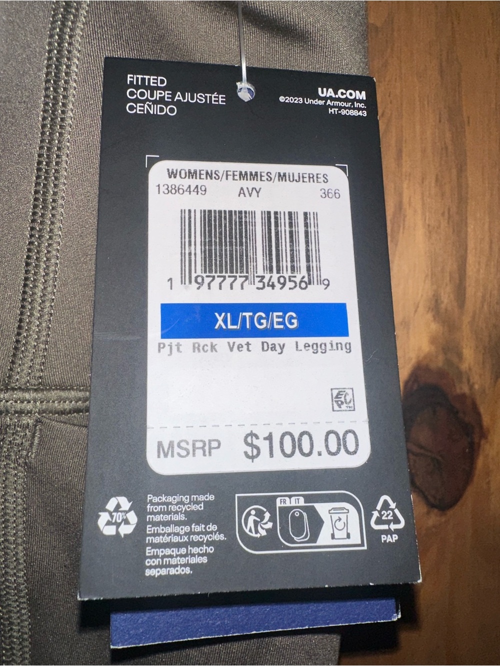 Under Armour Project Rock Veterans Day Leggings - Picture 4 of 8